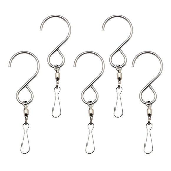 Hooks Spinning Swivel S-Hooks for LED Solar Color Changing Wind Chimes