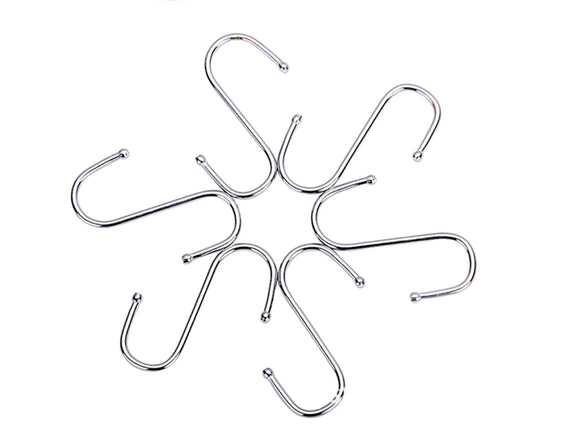 20 Pack Silver Stainless Steel S Hooks Metal Hanging 3.5