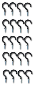 Butler in the Home 20 Count Large Giant Cup or Mug Hooks - Also Great for Garage Tool Storage and Organization (White)