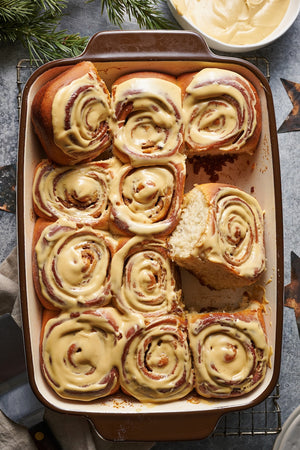 Christmas Morning Gingerbread Cinnamon Rolls