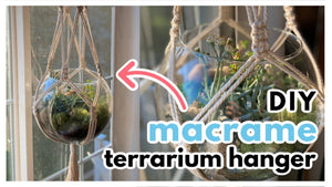 DIY Macrame Terrarium // Hanging Glass Terrarium // No Ring Macrame Plant Hanger Tutorial by Marching North (10 months ago)