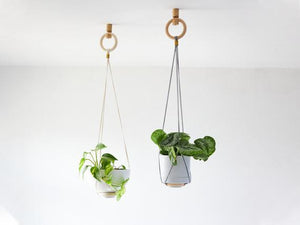 Hanging Planter with plant pot, Plant hanger, macrame hanging planter, ceiling hanging planter by loopdesignstudio