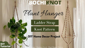 🌷 Transforming Ladder Strap Knot into Macramé Plant Hanger | DIY Plant Hanger Tutorial Using 4 Knots by Bochiknot Macrame (8 months ago)
