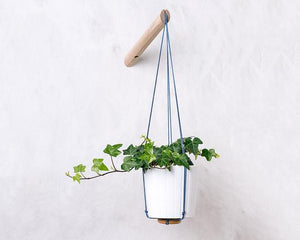 Hanging Planter, Plant Hanger, Wall Planter, Macrame Plant Hanger,  Modern Macrame, Wall Decor, New Home Gift, Nature Lover Gift, Navy by loopdesignstudio
