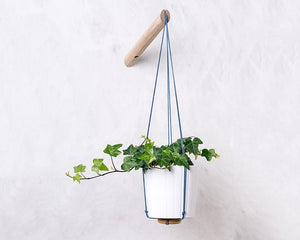 Hanging Planter, Plant Hanger, Wall Planter, Macrame Plant Hanger,  Modern Macrame, Wall Decor, New Home Gift, Nature Lover Gift, Navy D by loopdesignstudio