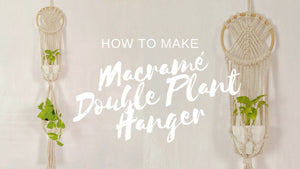 Macrame Double Plant Hanger | Two Tier Plant Hanger | Macrame Dream Catcher | Plant Holder by Habit Made (3 months ago)