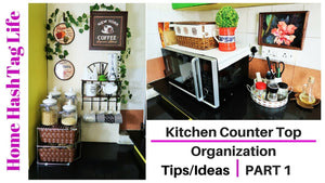 Indian Kitchen Organization - Countertop Organization Ideas! Home HashTag Life Here's the sneak peek of our kitchen with counter top organization ideas.