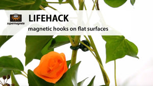 How to hang objects on flat surfaces with magnetic hooks? It's super-easy!   Magnets can help you to hang things on non-magnetic flat surfaces without making ...
