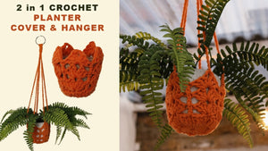 Plant Hanger DIY | | 2 in 1 crochet planter cover or hanger by Brunaticality (11 months ago)