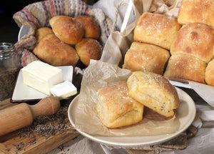 Parker House Rolls~ Rye Cheese Butter Crusted