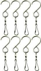 Safe Buy Enjoy Spinning Swivel Clip Hanging S Hooks Wind Spinner Rotate Spiral Tail Crystal Twister Display Hanger (8)