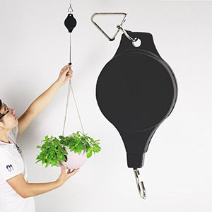 Pull Down Hanger - 1 Piece Hanging Basket Pull Down Hanger 20-90 cm Retractable Pulley Garden Baskets Plant Pots Hanging Basin Retractable Hook