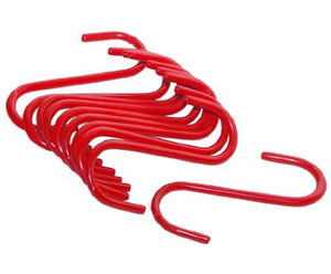 HnFshop 10 pcs/pack Red Heavy Duty 5 inches Length PVC Coated "S" Utility Hook Set