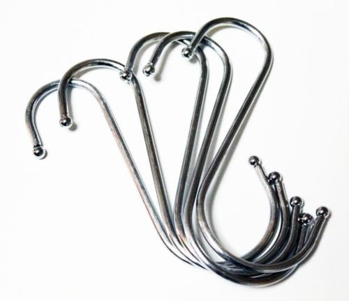5 X Stainless S Hooks Kitchen Pot Pan Hanger Clothes Towels Hooks