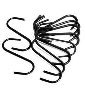 ANBANA Â® 20pcs Black Color Heavy-Duty Steel S-hooks For Plant, Towels, Kitchen Spoon Pan Pot, Hanging Hooks Hangers