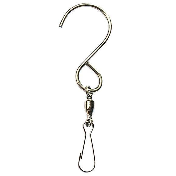 Deerbird Wind Chime Spinner Hook Stainless Steel S-Shaped Hooks Outdoor Light Hook Swivel Clips Hanger, Pack of 2