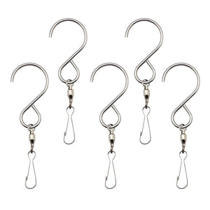 Hooks Spinning Swivel S-Hooks for LED Solar Color Changing Wind Chimes