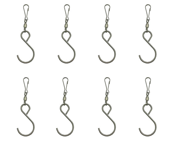 DuBnt Smooth Spinning Swivel Clip Hanging S Hooks Wind Spinner Rotate Spiral Tail Crystal Twister Display Hanger (8)