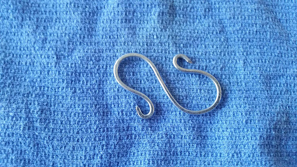 Hand Forged Galvanized Steel S Hooks ( set of 4)